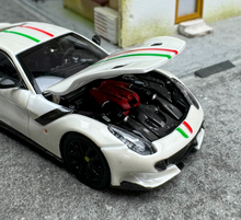 Load image into Gallery viewer, LT 1:64 White F12 TDF V12 Super Racing Sports Model Diecast Metal Car New Collection
