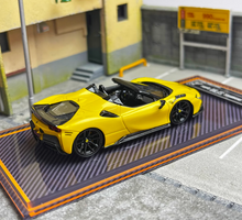 Load image into Gallery viewer, U2 1:64 Yellow SF90 Spider Super Racing Sports Model Diecast Resin Car Box
