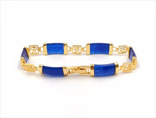 Load image into Gallery viewer, Nature Jade Beaded Bracelet Jewelry Blessing Lucky Fortune Gift For Her Blue G
