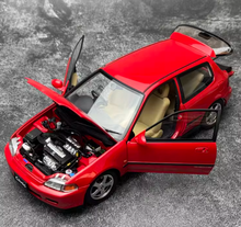 Load image into Gallery viewer, LCD 1:18 Red JDM Civic EG6 SIR Hatchback Sports Model Diecast Metal Car New
