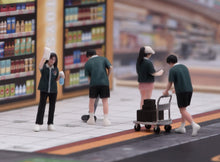 Load image into Gallery viewer, 1:64 Painted Figure Model Miniature Resin Sand Diorama Supermarket Staffs Set
