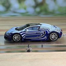 Load image into Gallery viewer, Mortal 1:64 Blue White Veyron SS Racing Sports Model Diecast Metal Car New Collection
