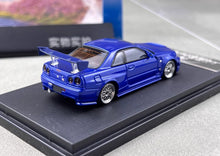 Load image into Gallery viewer, Fuji 1:64 Blue Skyline GTR R34 Nismo Z-Tune Sport Model Diecast Metal Car New Collection
