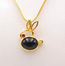 Load image into Gallery viewer, Nature Jade Cute Rabbie Pendant Necklace Gift Jewelry charm Blessing Lucky f
