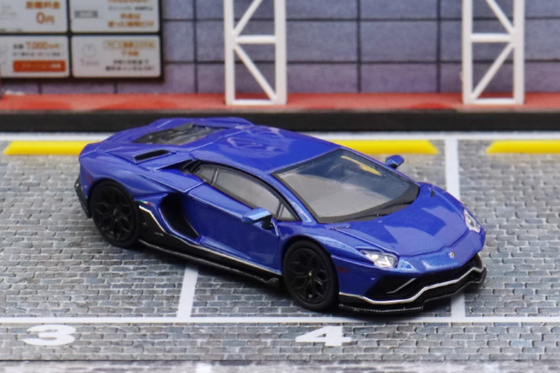 HF 1:64 Blue LP780-4 Super Racing Sports Model Diecast Metal Car New