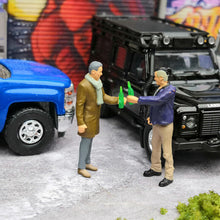 Load image into Gallery viewer, 1:64 Painted Figure Mini Model Miniature Resin Diorama Cheers Chat Drinking Man
