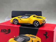 Load image into Gallery viewer, BBR 1:64 Yellow 296 GTB Hard Top Racing Sports Model Diecast Metal Car New Collection
