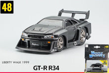 Load image into Gallery viewer, Maisto 1:64 Black Muscle 1999 LBWK GTR R34 Sports Model Diecast Metal Car New
