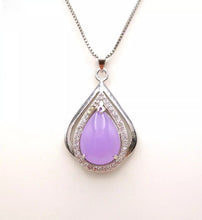Load image into Gallery viewer, Nature Jade Lotus Pendant Necklace Gift Jewelry charm Blessing Lucky Fortune
