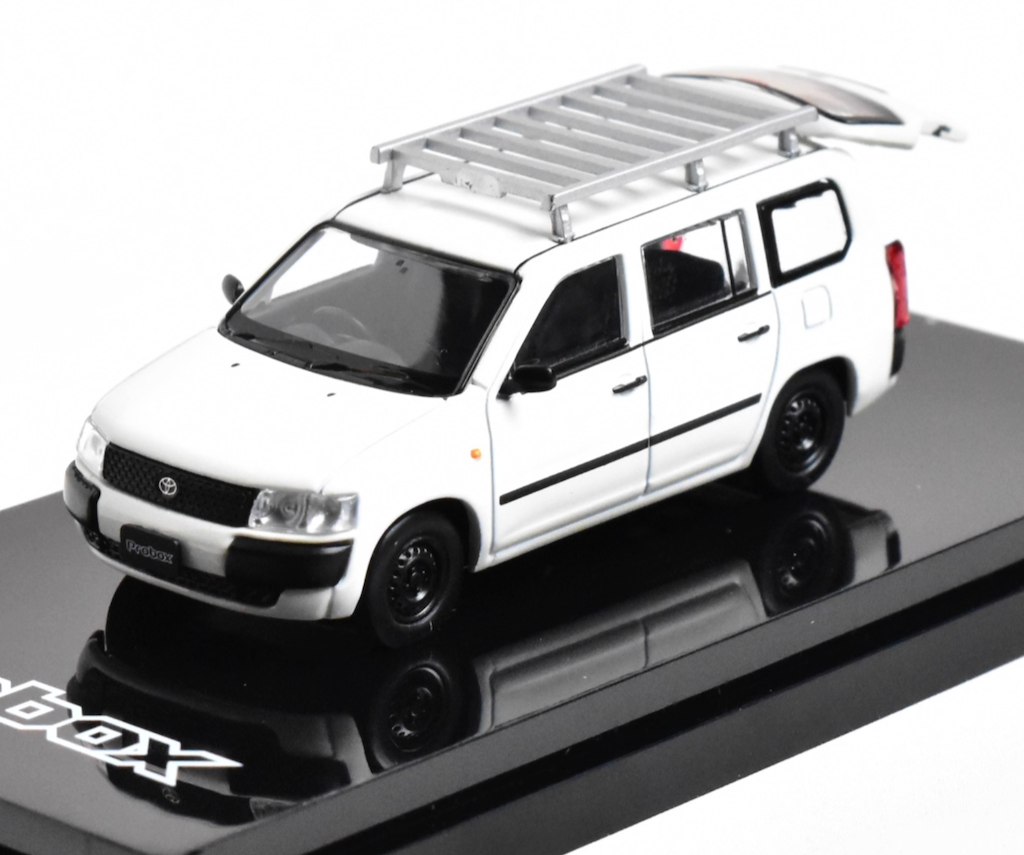 HobbyJapan 1:64 White TOYOTA Probox Mini Van Sport Model Diecast Metal Car New Collection