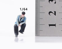 Load image into Gallery viewer, 1:64 Painted Figure Model Miniature Resin Diorama Toy Casual Man Sitting Sand
