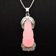 Load image into Gallery viewer, Nature Jade Guanyin Pendant Necklace Gift Jewelry charm Blessing Fortune New jj
