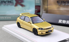 Load image into Gallery viewer, FH 1:64 Gold JDM Civic Type R EK9 Hatchback Sports Model Diecast Metal Car New Collection
