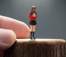 Load image into Gallery viewer, 1:64 Painted Figure Model Miniature Resin Diorama Toy Sand Red Top Pretty Girl
