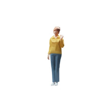 Load image into Gallery viewer, 1:64 Painted Figure Mini Model Miniature Resin Diorama Sand Toy Say Hi Girl Lady New Scene
