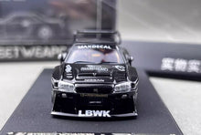 Load image into Gallery viewer, SW 1:64 Black Carbon Skyline GTR ER34 LBWK #8 Sports Model Diecast Metal Car
