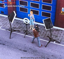 Load image into Gallery viewer, 1:64 Painted Figure Mini Model Miniature Resin Diorama News Anchor Camera Man
