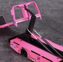 Load image into Gallery viewer, MG 1:64 Pink Dinosaur H300 Custom Tow Flatbed Truck Model Diecast Metal Car
