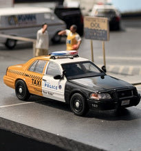 Load image into Gallery viewer, GOC 1:64 Black Yellow Crown Victoria CV DUI Police Model Diecast Metal Car New Collection

