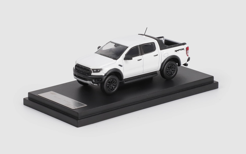 MK 1:64 White 2018 Ranger Raptor Pickup Truck Sports Model Diecast Metal Car