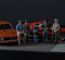 Load image into Gallery viewer, 1:64 Painted Figure Model Miniature Resin Diorama Sand Toy Cow Boy Cool Set
