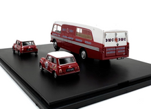 Load image into Gallery viewer, OXFORD 1:76 BMC Set Red Racing Mini Copper Bus Model Diecast Metal Car New Collection
