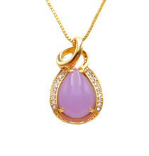 Load image into Gallery viewer, Nature Jade Water Drop Pendant Necklace Gift Jewelry charm Blessing Lucky New F
