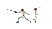Load image into Gallery viewer, 1:64 Painted Figure Mini Model Miniature Resin Diorama Fencing Athlete Fencer
