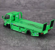 Load image into Gallery viewer, MG 1:64 Green Dinosaur H300 Custom Tow Flatbed Truck Model Diecast Metal Car
