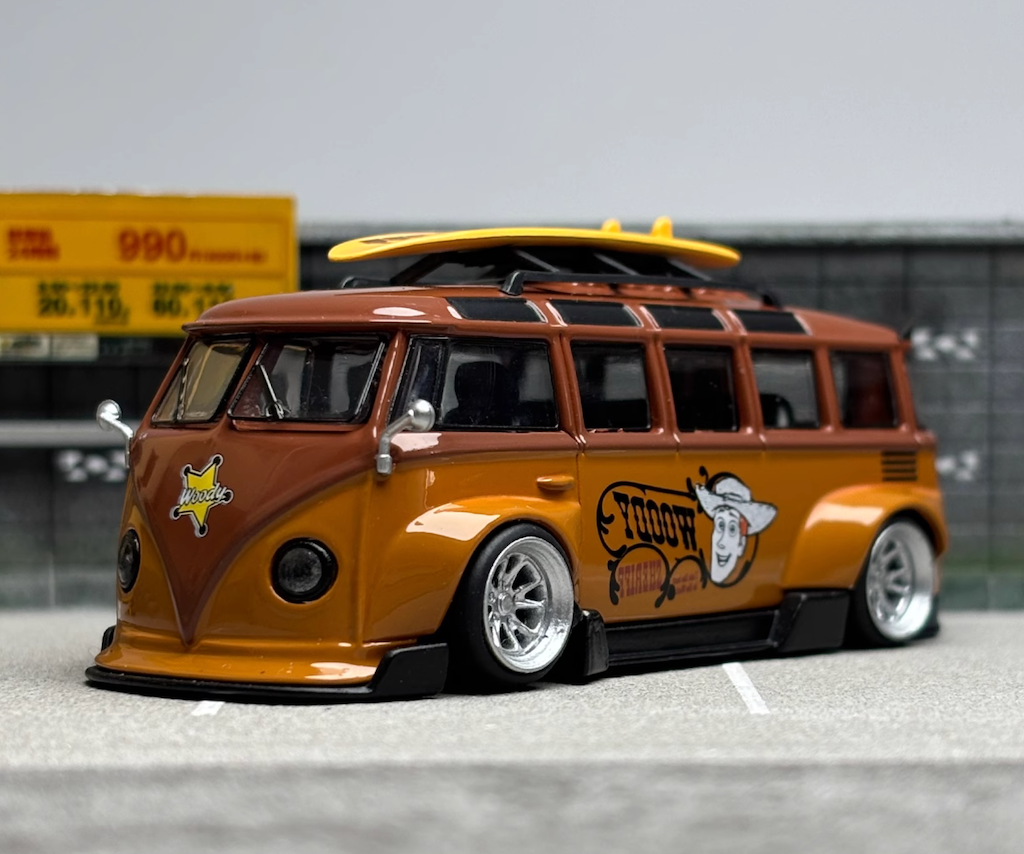 LMLF 1:64 Brown VW T1 RWB Van Bus Camper Kombi Model Diecast Metal LMLF 1:64 Brown VW T1 RWB Van Bus Camper Kombi Model Diecast Metal