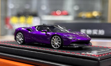 Load image into Gallery viewer, U2 1:64 Purple SF90 Stradale Coupe Hard Top Sports Model Diecast Resin Car New Collection
