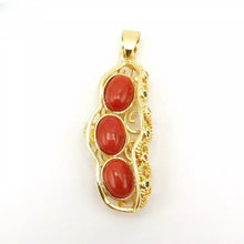 Load image into Gallery viewer, Nature Jade Lucky Beans Pendant Necklace Gift For Woman Jewelry charm Blessing G
