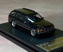 Load image into Gallery viewer, Mortal 1:64 Black VIP S124 E300 Wagon Roof Bike Model Diecast Metal Car New
