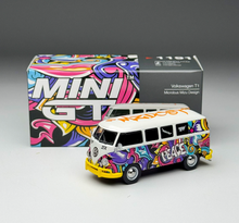 Load image into Gallery viewer, Minigt 1:64 Graffti VW T1 Mini Van Sports Model Diecast Metal Car New Collection
