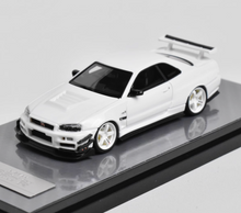 Load image into Gallery viewer, 404Error 1:64 JDM White Skyline GTR R34 Sports Model Diecast Resin Car New
