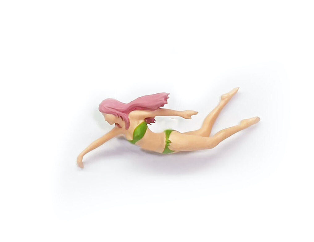 1:64 Painted Figure Mini Model Miniature Resin Diorama Beauty Bikini Girl Green