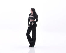 Load image into Gallery viewer, 1:64 Painted Figure Model Miniature Resin Diorama Toy Sand Sexy Woman In Black
