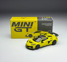 Load image into Gallery viewer, Minigt 1:64 Yellow Corvette ZR1 Sports Model Diecast Metal Car New Collection
