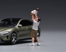 Load image into Gallery viewer, 1:64 Painted Figure Model Miniature Resin Diorama Toy Sand Father and Son Boy
