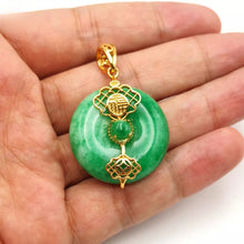 Load image into Gallery viewer, Nature Jade Fortune Round Pendant Necklace Gift Jewelry charm Blessing Lucky F

