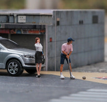 Load image into Gallery viewer, 1:64 Painted Figure Mini Model Miniature Resin Diorama Golf Man Secretary Lady New Scene
