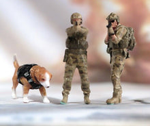 Load image into Gallery viewer, 1:64 Painted Unpainted Figure Model Miniature Resin Diorama Soldier Patrol Dog New
