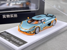 Load image into Gallery viewer, TPC 1:64 Ice Blue Regera Racing Sports Model Diecast Metal Car New Collection
