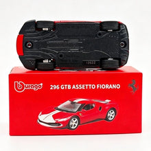 Load image into Gallery viewer, Bburago 1:64 Red 296 GTB Fiorano Sports Open Model Diecast Metal Car New Collection
