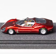 Load image into Gallery viewer, DMH 1:64 Metallic Red Tipo33 Stradale Racing Sport Model Diecast Resin Car New Collection
