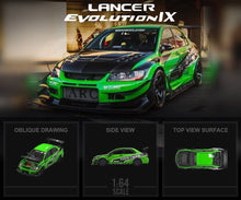 Load image into Gallery viewer, TM 1:64 Lancer Evolution EVO 9 IX Figure Sports Model Diecast Metal Car New Collection
