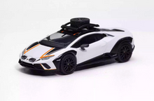 Load image into Gallery viewer, HH 1:64 White Huracan Sterrato Racing Sports Model Diecast Metal Car New Collection
