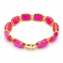 Load image into Gallery viewer, Nature Jade Beaded Bracelet Jewelry Blessing Lucky Fortune Gift For Her Pink New
