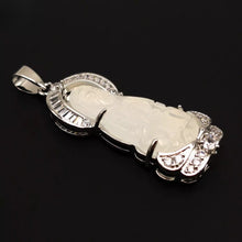 Load image into Gallery viewer, Nature Jade Guanyin Pendant Necklace Gift Jewelry charm Blessing Fortune New nn
