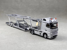 Load image into Gallery viewer, 1:64 Silver Benz Actros Gigaspace Semi Trailer Truck Model Diecast Metal Car
